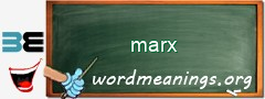 WordMeaning blackboard for marx